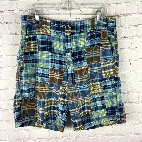 BUNDLED Bob Timberlake Blue Polo Sz: Large and FREE Izod Plaid Shorts Sz:34 - Picture 7 of 13